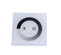 Bewinner Variateur Mural à écran Tactile Couleur Unique pour Bande Lumineuse LED DC 12 V-24 V, Contrôleur Monocanal 4 A, luminosité Variable 10% - 100% avec Options Noir/blanc (WHITE)