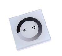 Bewinner Variateur Mural à écran Tactile Couleur Unique pour Bande Lumineuse LED DC 12 V-24 V, Contrôleur Monocanal 4 A, luminosité Variable 10% - 100% avec Options Noir/blanc (WHITE)