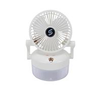 Bewinner Ventilateur de Bureau Rechargeable par USB avec Brumisateur, Petit Ventilateur de Table Portable Pliable pour Dortoir, Bureau, Voyage - Batterie 1200 MAh, Réservoir d'eau de 800 Ml,