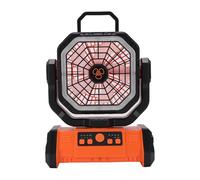 Bewinner Ventilateur de Camping avec Lumière LED, Ventilateur de Tente Rechargeable alimenté par Batterie de 20 000 MAh avec Télécommande, 4 Vitesses de Vent, 3 Niveaux de luminosité, Portable à
