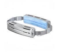 Bewinner Ventilateur de Taille Portable - Ventilateur de Ceinture alimenté par Batterie de 5 000 MAh avec 3 Vitesses Réglables et Compression de Glace, Ventilateurs Avant et Arrière (Gris