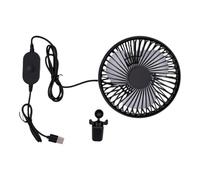 Bewinner Ventilateur de Véhicule Portable avec Clip D'aération, Ventilateur de Refroidissement de Voiture à 3 Vitesses alimenté par USB, Moteur Silencieux sans Balais pour Camion SUV RV Bus
