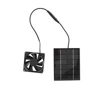 Bewinner Ventilateur d'échappement à Panneau Solaire pour Hangar à Effet de Serre, Ventilateur de Ventilation à Dissipation Thermique 2 W 6 V avec Double Filet de Protection en Métal pour