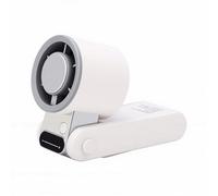 Bewinner Ventilateur Portable au Design Innovant à 3 Volets, Refroidissement par Glace, Haute Vitesse, Rechargeable par USB, pour les Voyageurs et les Activités de Plein Air (WHITE)