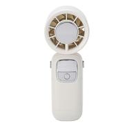 Bewinner Ventilateur Portable Beige, Rechargeable, Réglable en Continu, Affichage Numérique Silencieux, Portable, Pliable, Haute Vitesse, Ventilateur Suspendu pour l'été, 4000 MAh (DC3~6V)