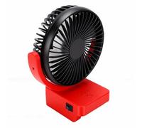 Bewinner Ventilateur Portable sans Fil avec Chargement USB A et Type C, Moteur sans Balais, 3 Vitesses, Rotation à 360°, adapté à la Batterie 18 V, pour le Camping et les Chantiers
