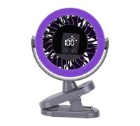 Bewinner Ventilateur Rechargeable à Clipser, Ventilateur de Bureau 100 Vitesses avec Affichage LED