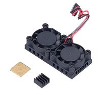 Bewinner Ventilateurs de Refroidissement pour 4, Double Dissipateur Thermique ABS à Faible Bruit pour 3B 3B + 4B, Ventilateur de Refroidissement CPU Haute Vitesse, Dissipation Thermique Efficace