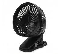 Bewinner W-06 Ventilateur de Bureau USB, Ventilateur Personnel de Bureau Rechargeable, Mini Ventilateur Réglable à 360 °, Ventilateur à Clip à Faible Bruit pour le Bureau à Domicile (Noir)