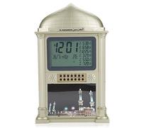 Bewinner1pcs Horloge Islamique pour Le Bureau Mural, Prière Islamique en Plastique Numérique Calendrier Calendrier Affichage De l'Heure d'Alarme Réveil Azan,Décoration De La Maison(Oro)