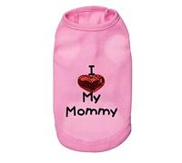 Bewnvne Chemise à enfiler pour chien tendance pour l'hiver - Vêtements chauds et mignons avec des mots sincères - Vêtements pour animaux de compagnie pour filles et garçons - Unisexe - Rose - Taille