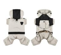 Bewnvne Combinaison pour chien avec une capuche et quatre jambes, un manteau d'hiver doublé offrant de la chaleur pour les chiens de petite et moyenne taille, et une combinaison intégrale réglable