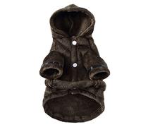 Bewnvne Peignoir en polaire chaude avec fermeture à boucle et deux pattes pour chien pour hôtel, chemise de nuit pour animal domestique, pyjama pour animaux de compagnie, cape avec capuche pour chiens