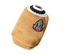 Bewnvne Vêtements pour animaux de compagnie de style universitaire pour l'automne et l'hiver - Gilet tricoté à rayures avec col en V - Vêtements pour animaux de compagnie - Vêtements pour animaux de