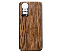 Bewood Coque de protection compatible avec smartphone, Bocote en bois véritable, base en polycarbonate, cadre en silicone TPU, chargement sans fil, compatible NFC