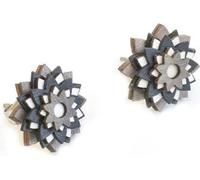 BeWooden Boucles d'oreilles en bois Boucles d'oreilles fleurs rouges universel gris foncé