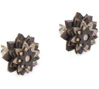 BeWooden Boucles d'oreilles en bois pour femmes Boucles d'oreilles fleurs rouges Marron Universel
