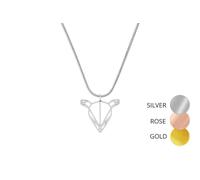 BeWooden Chaîne de pendentifs en acier pour femmes en forme de biche, or
