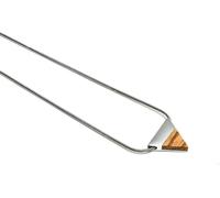 BeWooden Collier pour femmes avec détails en bois Collier Lini Triangle argenté