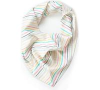 BeWooden Foulard en coton pour femmes Foulard à lignes blanc 140x90x90