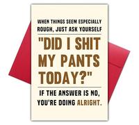 Bewoow Carte d'encouragement amusante pour lui, elle, « When Things Seem Rough » - Cadeau pour meilleurs amis, collègues de travail, famille