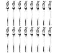 BEWOS16pcs Set de Fourchettes(8.07 Pouces), Set de fourchette en acier inoxydable, Fourchette, Miroir Poli, Argent Couvert Fourchettes de table, Lave-Vaisselle