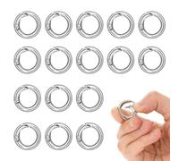 Bewudy 6 Pièces Mousquetons Ronds, 20 mm Mousqueton Sac à Main En métal Pour le printemps, Anneaux en O-Fermoir à ressort en alliage Pour trousseau de clés, artisanat, pendentif, accessoires
