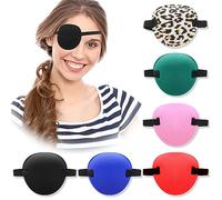 Bewudy 6pcs cache-oeil, cache-oeil médical pour adultes et enfants, cache-oeil confortable Réglable Masque oculaire individuel Oeil gauche Oeil droit la phase de récupération après une opération