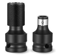 Bewudy Lot de 2 adaptateurs d'embout de visseuse à percussion, 1/2 à 1/4", porte-embout de haute qualité, accessoires pour liquet à frapper tournevis, porte-embouts