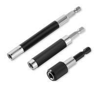 Bewudy Lot de 3 manchons de guidage magnétiques de 6,35 mm pour perceuse, guide de vis magnétique, porte-embout de foret, extension de porte-embout de tournevis