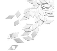 Bewudy Lot de 300 petits miroirs pour bricolage - Mini film miroir mosaïque - Miroir en verre - Autocollant pour bricolage - Décoration murale de salle de bain - Artisanat - Armoire (losange)