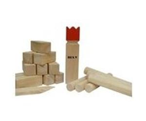 BEX Kubb Viking Original King Rouge Bois en Caoutchouc Ivoire G