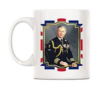 Bexdug 11OZ King Charles III Mug, United Kingdom King Charles III Mug 2022, White Funny Sarcasm Coffee Cup, Cadeaux pour Enfants et Adultes