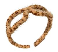 Bexdug Bandeau à imprimé léopard pour femmes, bandeau en peluche,Bandeau de lavage du visage en forme de soleil - Fashion Leopard Print Hair Hoop pour les femmes et les filles, accessoires de cheveux