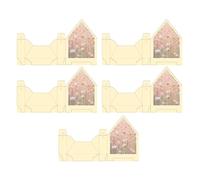 Bexdug Boîtes à Enveloppes Bouquet de Fleuriste | 5 Pièces Boîtes De Rangement Fleurs En Forme De Sac À Main Emballage Pliable,Boîte Enveloppe De Valentine,Pour Mariage Fiançailles Saint Valentin