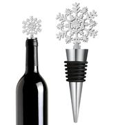 Bexdug Bouchon de vin - Décorations de Noël en liège hermétique | Bouchons de vin en alliage de Noël Scellant flocon de neige - Pour liqueur et alcool et bière et maison et bureau et restaurant et