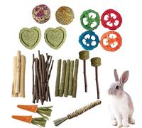 Bexdug Bunny Chew Toys for Dent, Hamster Wood Chew Toy | Le Bois traite Le Jouet de Dentition des Petits Animaux | Mâcher la piqûre traite Les Fournitures d'accessoires de Cage gerbilles pour Les