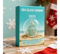 Bexdug Calendrier de compte à rebours de Noël,Pendentif en acrylique 2D - Calendrier de l'Avent en verre de mer 24 jours pour,pour en bas âge garçons filles adolescents famille