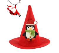 Bexdug Chapeau De Noël pour Chat | Amusant Festif Chaud Couvre-Chef | Chapeau Costume Père Noël Pointu pour Chat | pour Dragon Barbu Moyen Grand Petit Fête Célébration Hiver Séance Photo