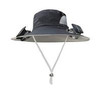 Bexdug Chapeau de Soleil avec Ventilateur | Chapeau Cloche à Large Bord avec Double Ventilateurs | Dispositif de Refroidissement et Durable pour activités de Plein air - Accessoires pour