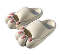 Bexdug Claquettes Femme,Griffe Chat Mignon d'été - Pantoufles Souples antidérapantes, Utilisation intérieure et extérieure, Diapositives Plate-Forme Dessin animé pour Spa