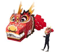 Bexdug Costume de Dragon pour Tout-Petits, Jouet pour Tout-Petits Bricolage en Carton Dragon, Vêtements créatifs Portables pour, Ensemble de Jeu Traditionnel pour garçons, Filles, Adultes