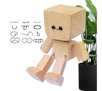 Bexdug Décoration de Voiture, Petit Bonhomme en Bois Branlant, Petite Articulée en Bois pour Longs Trajets Auto École Camion Vacances Passionnés