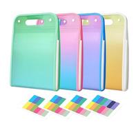 Bexdug Dossiers de Classement Colorés,Organisateurs de Documents Dossiers Extensibles - 4 Pièces 13 Pochettes Classeur Coloré Pour Papier A4 Organisation Mensuelle Des Factures Et Reçus Pour La Maison