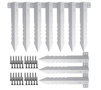Bexdug Entraîneurs de Jardinage, enjeux de clôture en métal - Enjeux de lit surélevé 10x - Clôture de clôture dentelée Péparts à tas de couchette pour Le Porche de Jardin