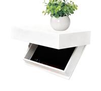 Bexdug Étagère de rangement murale | Présentoir décoratif flottant en bois avec compartiment secret | Étagère de rangement pour salon, chambre à coucher, cadre photo, livres, décoration