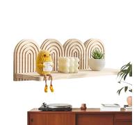 Bexdug Étagères murales Boho | Système de rangement flottant en bois Boho,Étagère murale rétro,Pour chambre d'enfant Ferme Cuisine Salon Bureau Buanderie Dortoir et Appartement
