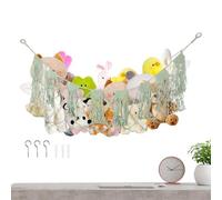 Bexdug Hamac Filet À Animaux En Peluche - Grand Boho Murale Résistant - Hamac de Rangement pour Jouets en Peluche en Filet Maillé - Pour Garçons Et Filles Salle De Jeux Chevet Fenêtre Crèche Maison