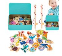 Bexdug Jeu De Pêche - Jeu Sensoriel avec Plateau De Pêche,Jouet Interactif de Motricité Fine, Activité d'Éveil Ludique pour la Maison ou l'École Maternelle