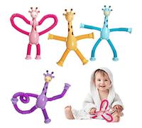 Bexdug Jouet Girafe à Ventouse | Jouet à Ventouse Extensible au Design Animal Mignon,Étirez et décompressez Les Nouveaux Jouets d'aspiration pour garçons et Filles